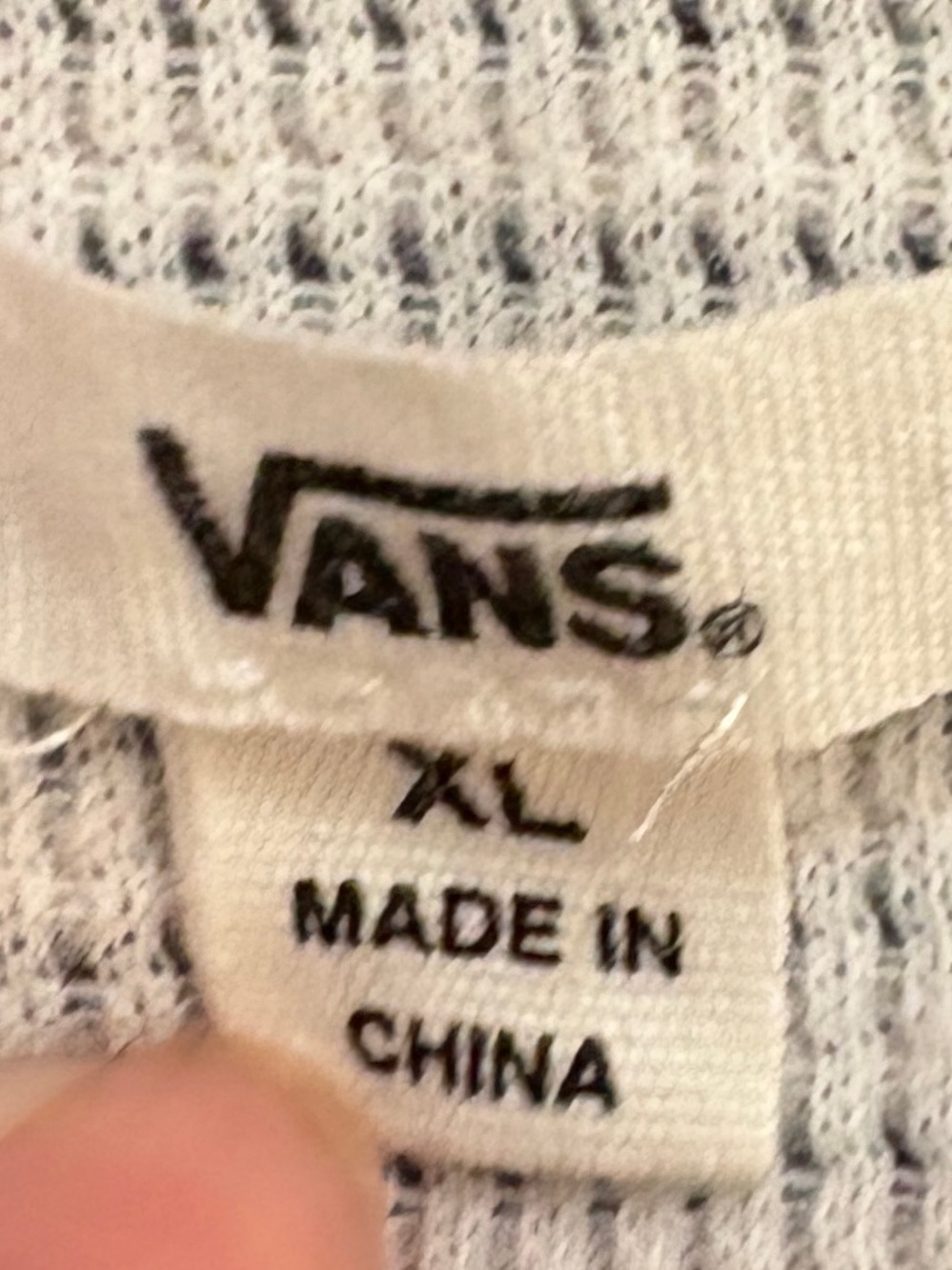 Vans Women’s Navy White Striped Waffle Knit Long Sleeve Tee XL - Picture 6 of 8